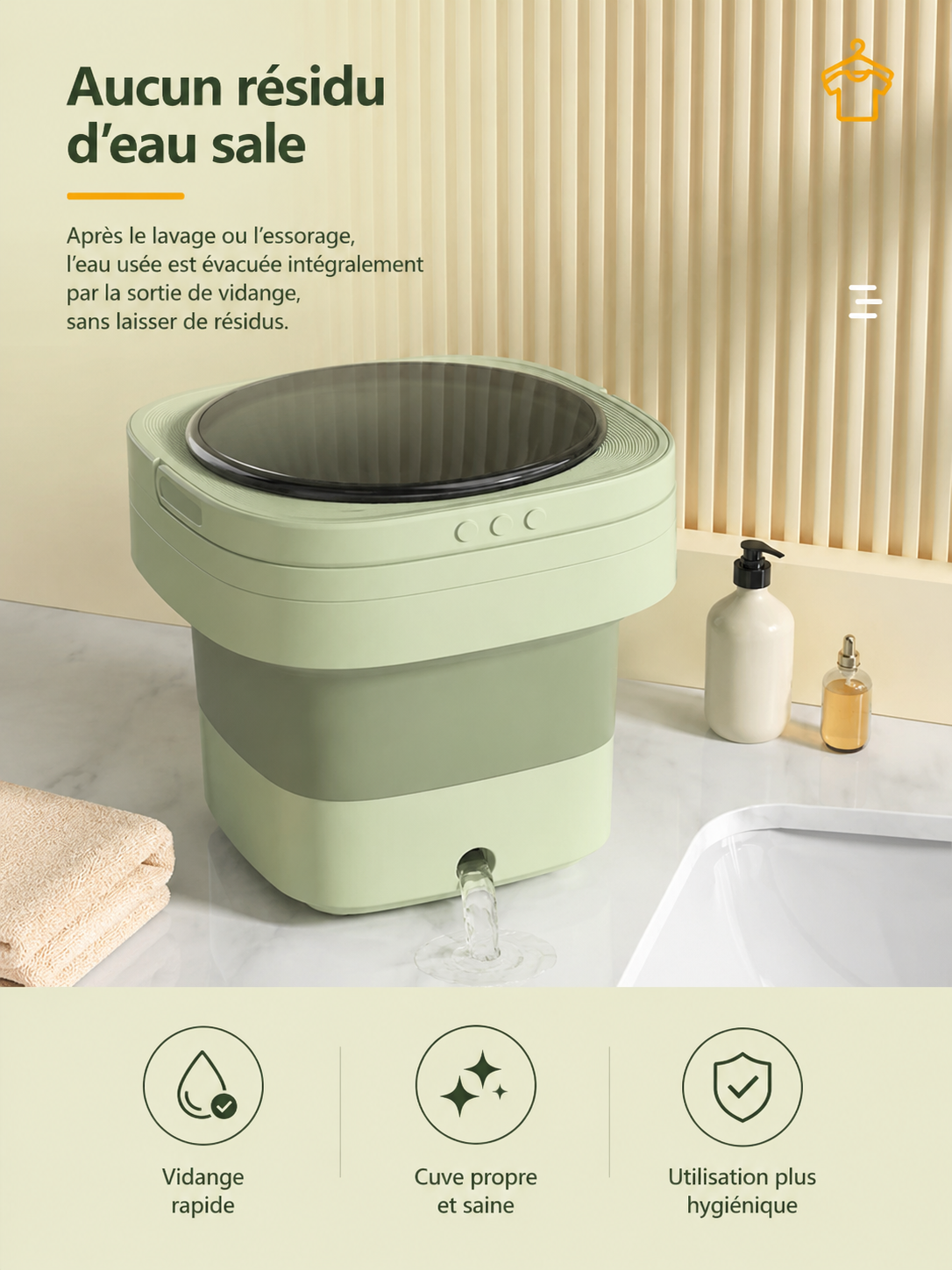 Mini Machine à Laver Pliable 6.5L