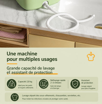 Mini Machine à Laver Pliable 6.5L